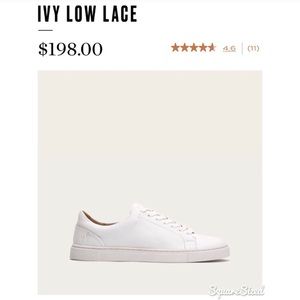 Frye Ivy Low Lace White Sneakers size 7 1/2